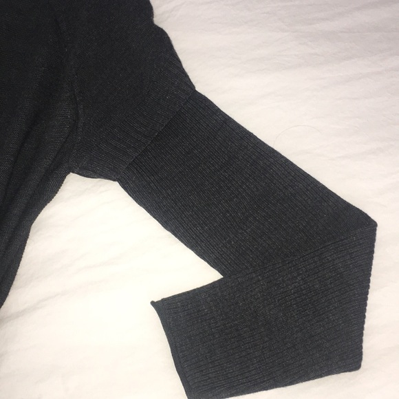 BEAUTIFUL CHARCOAL WOOL BELTED TUNIC SWEATER SZ L - Picture 4 of 8